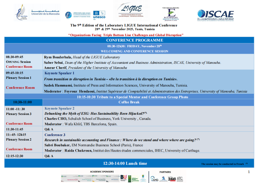 Sessions Plénières Day 1